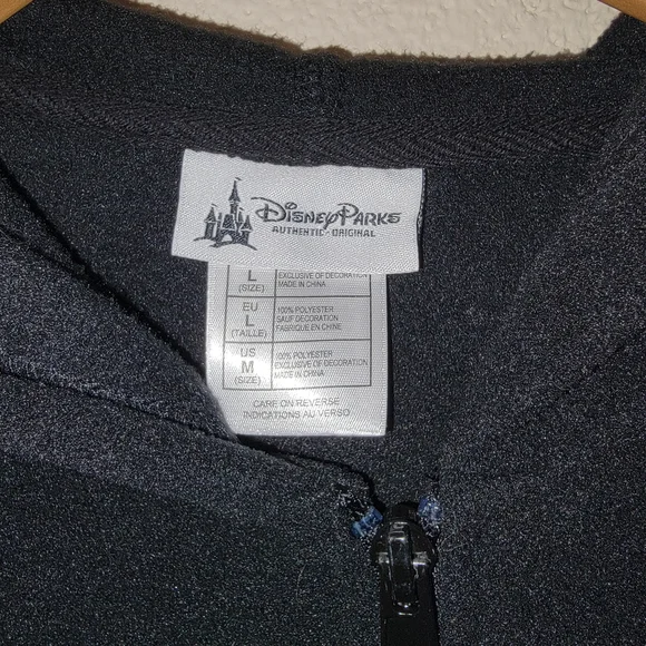 Womens Disney Black Zip-Up Hoodie with Mickey Embroidery Size M - Picture 3 of 5